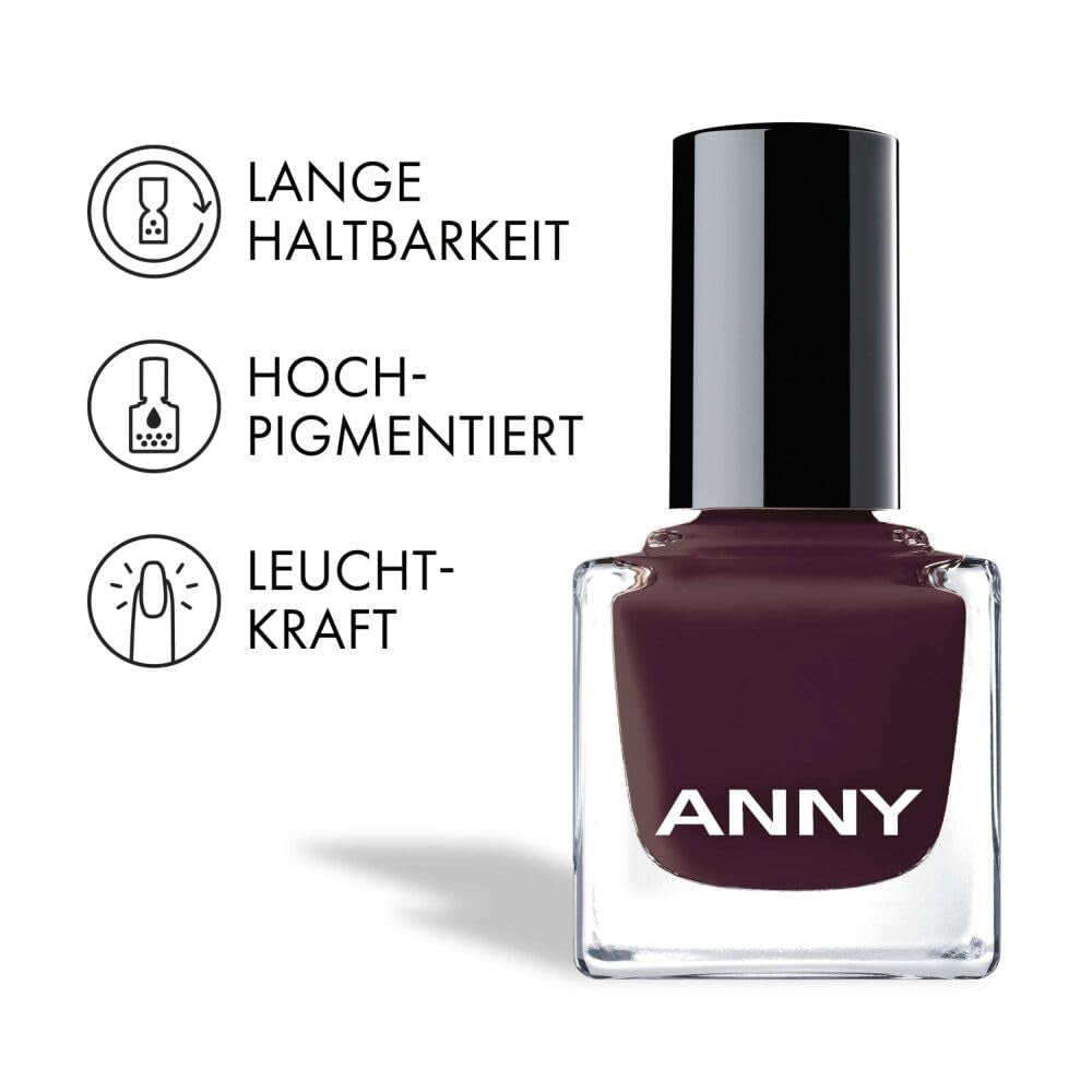 ANNY Nail Polish - Esmalte de uñas de color de alta calidad con brillo duradero, resistente a las astillas y de secado rápido, color: Dresscode Luxury - 15 ml