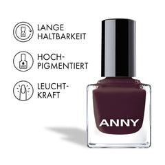 ANNY Nail Polish - Esmalte de uñas de color de alta calidad con brillo duradero, resistente a las astillas y de secado rápido, color: Dresscode Luxury - 15 ml