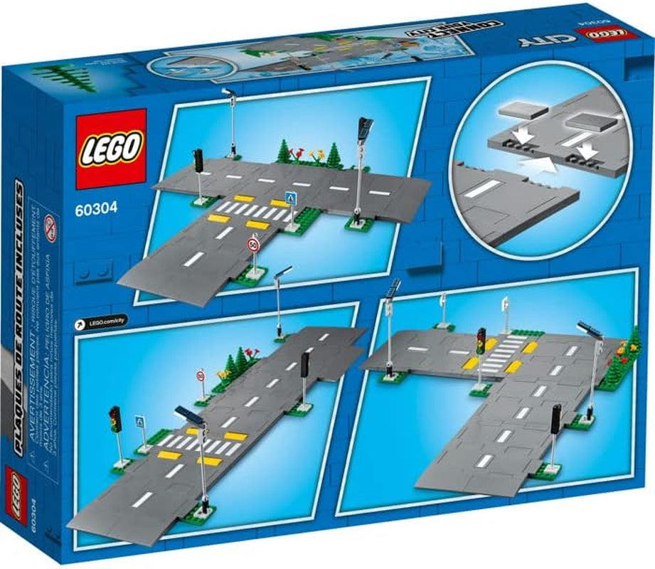 LEGO City Juego de construcción Intersección de carreteras con semáforos con ladrillos que brillan en la oscuridad 60304 Juegos de construcción Besuche den LEGO-Store
