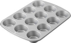 Wilton 03-3118 Cupcake- /Muffin-Backform, Recipe Right, Antihaft, 12 Vertiefungen, Grau Moldes y bandejas para hornear Naty Shop