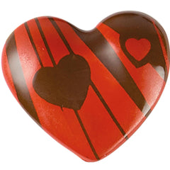 Günthart 135 piezas Corazones de filigrana de chocolate amargo Colorido Tri-Motion Impreso 1 paquete (236 g)