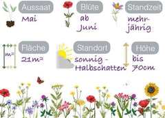 Deutsche Samen – Bunter Bauerngarten Set – 7 Verschiedene Pflanzen – Insektenfreundlicher Garten - Pflegeleichte Mehrjährige Pflanzen – Abwechslungsreiche Farbenprächtige Blumen