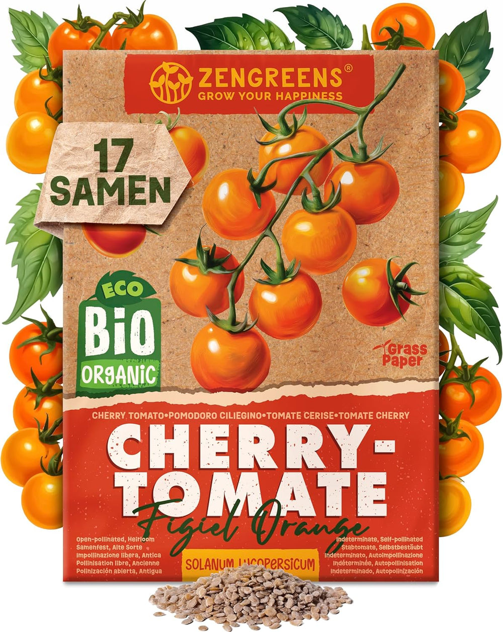 Semillas de tomate orgánicas en un juego de 10 - 10 Semillas de tomate para un fácil cultivo en el jardín, balcón o lecho elevado - Semillas de plantas - Plántulas