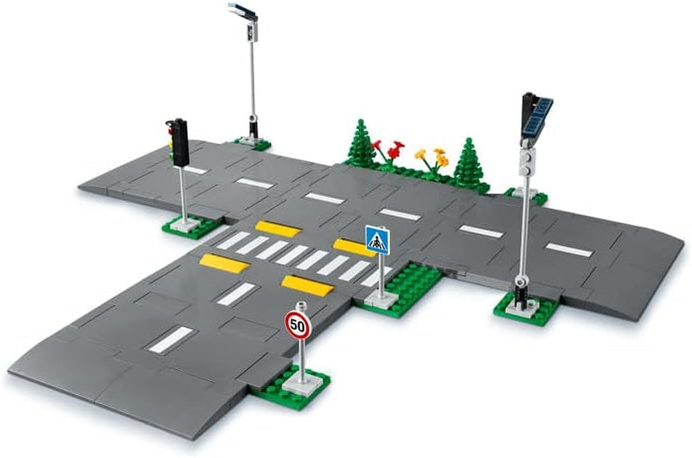LEGO City Juego de construcción Intersección de carreteras con semáforos con ladrillos que brillan en la oscuridad 60304 Juegos de construcción Besuche den LEGO-Store