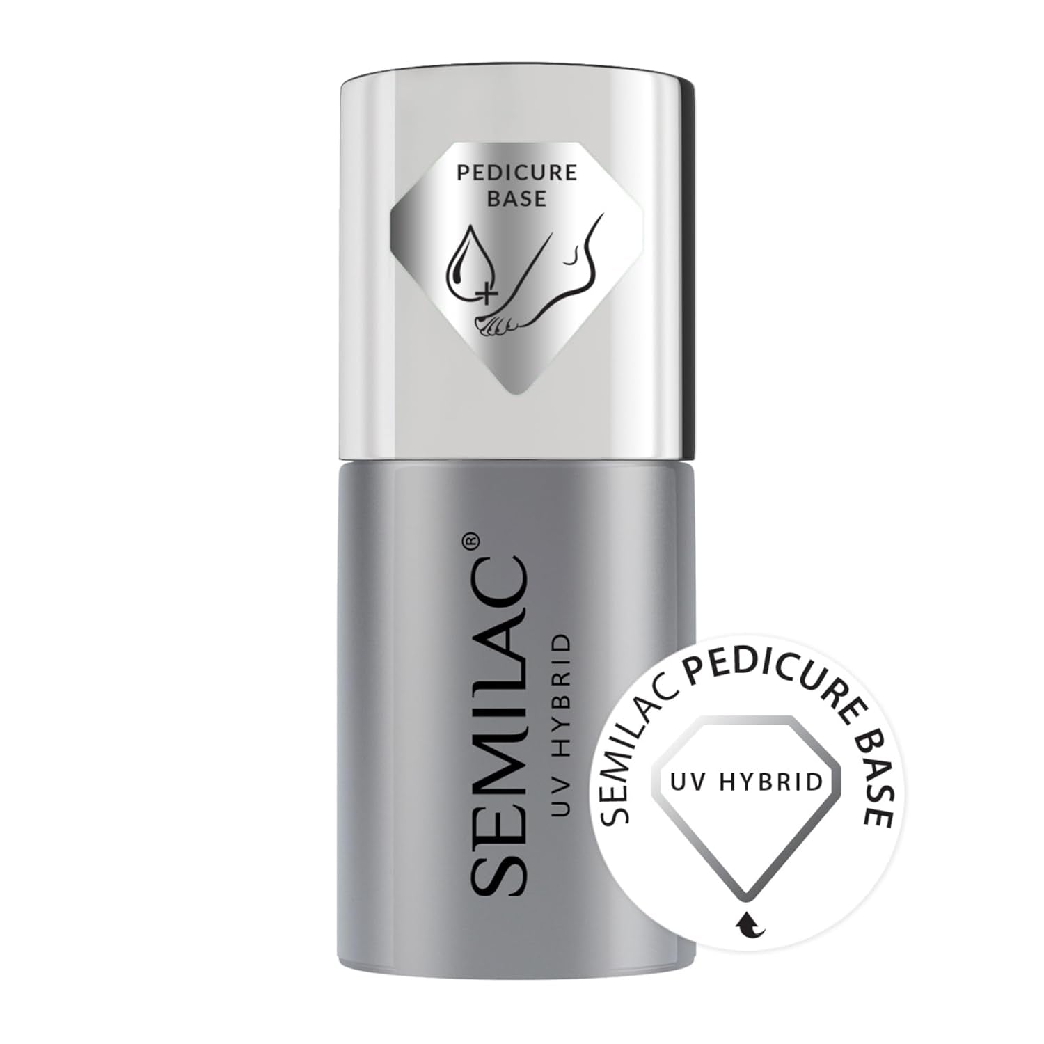 Semilac Pure & Clean base de esmalte de uñas UV 7ml – Base híbrida autonivelante para uñas sensibles