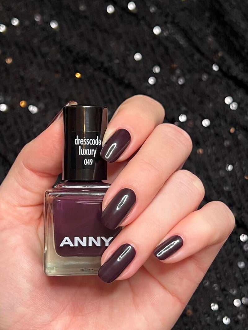 ANNY Nail Polish - Esmalte de uñas de color de alta calidad con brillo duradero, resistente a las astillas y de secado rápido, color: Dresscode Luxury - 15 ml
