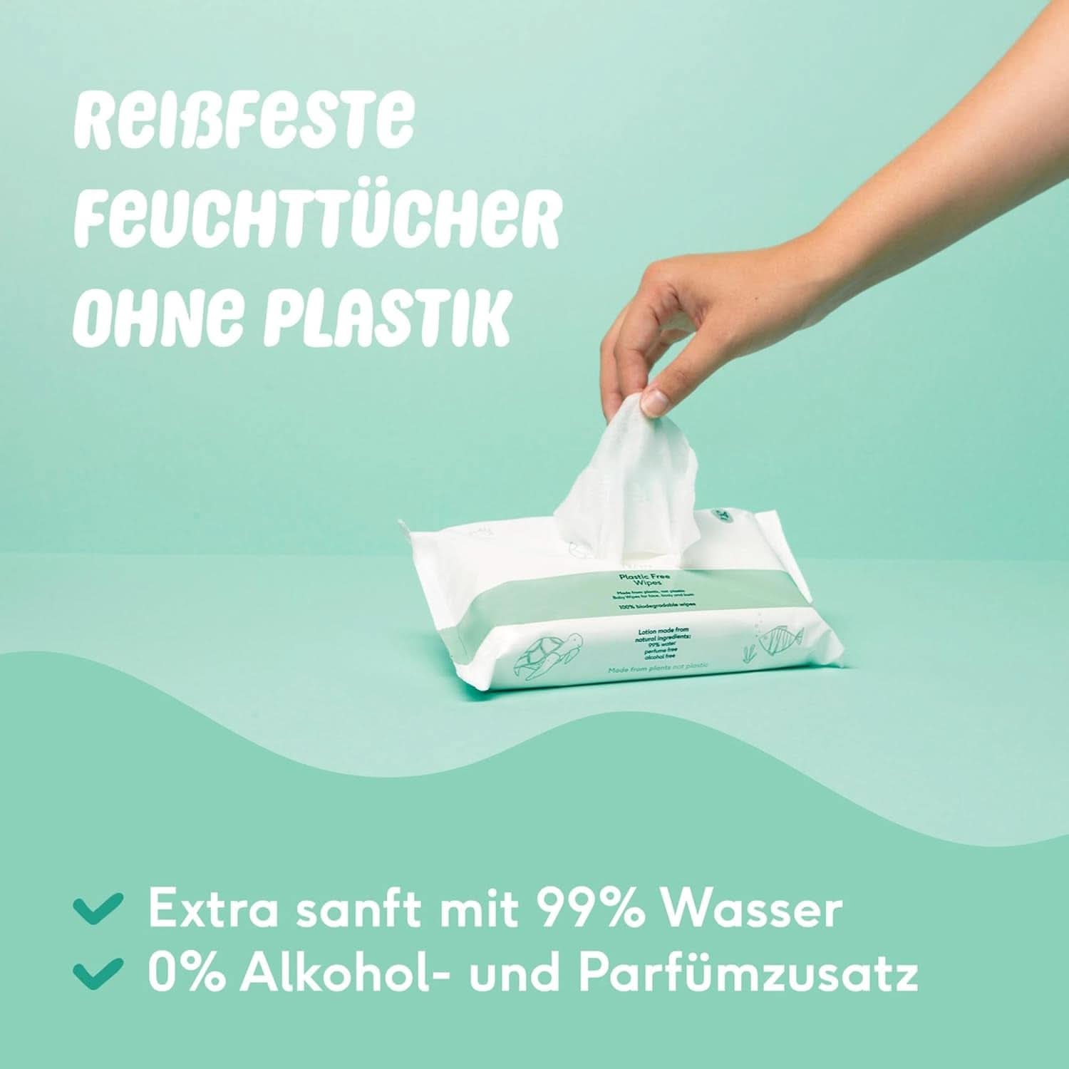 Naïf Plastikfreie Feuchttücher 864 Stück (16Er X 54 Feuchttuch) - Pflege Für Babypo, Körper Und Gesicht - 99% Aus Wasser - 0% Parfüm Und Alkohol - Nachhaltige Feuchttücherbox Eukalyptus Sensitiv Naty Shop