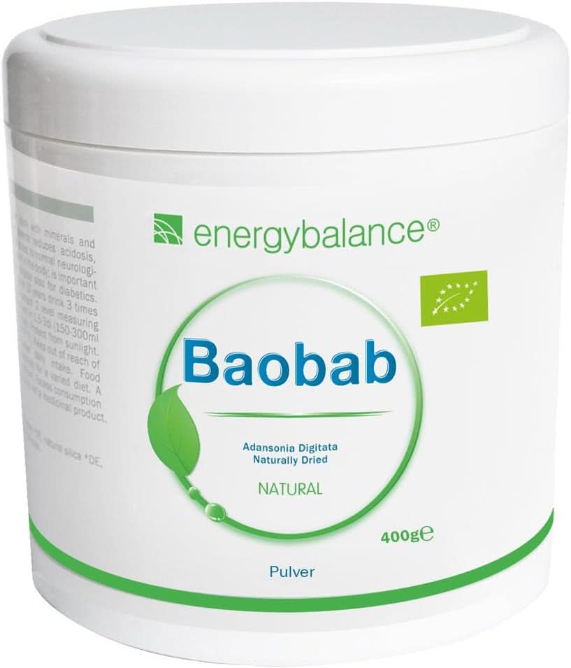 Baobab orgánico en polvo - vitamina C, calcio, magnesio, potasio, 400 gramos Aromas Naty Shop