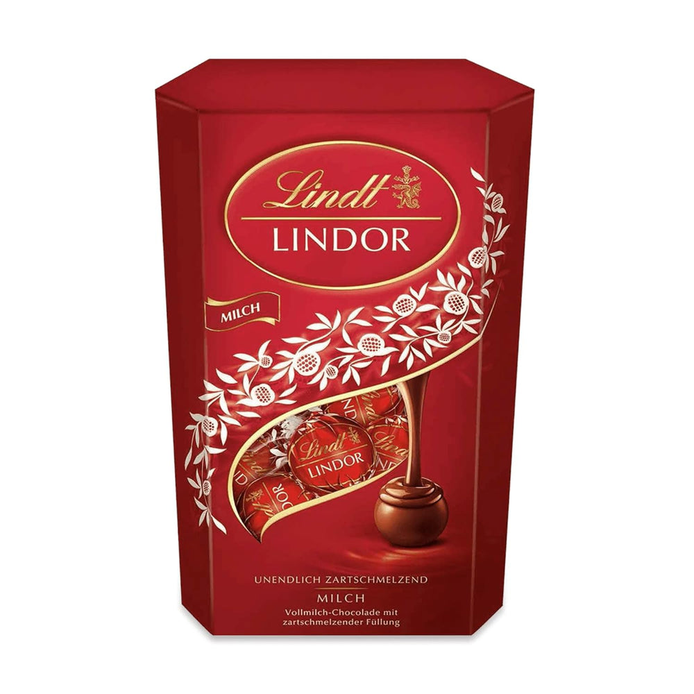 Chocolate Lindt | Cono chocolate con leche LINDOR | 500g | 38 bolas de chocolate con leche con relleno que se deshace en la boca | regalo de chocolate
