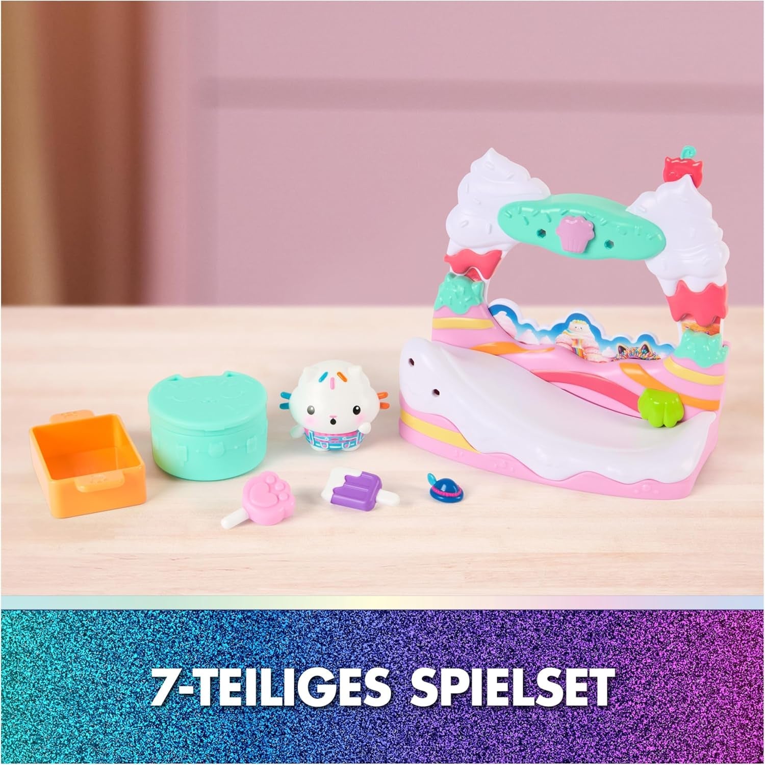 DREAMWORKS CASA DE PĂPUSI A LUI GABBY: FILMUL - „Balconul dulce al lui Kuchi”, set de joacă cu figurină și accesorii pentru casă de păpuși pentru copii cu vârsta de 3 ani și peste