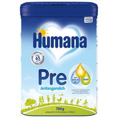 Humana Leche PRE Inicial, desde el nacimiento, leche en polvo para lactantes, sólo con DHA y lactosa, 750 g Naty Shop Leche en polvo 750 gramos