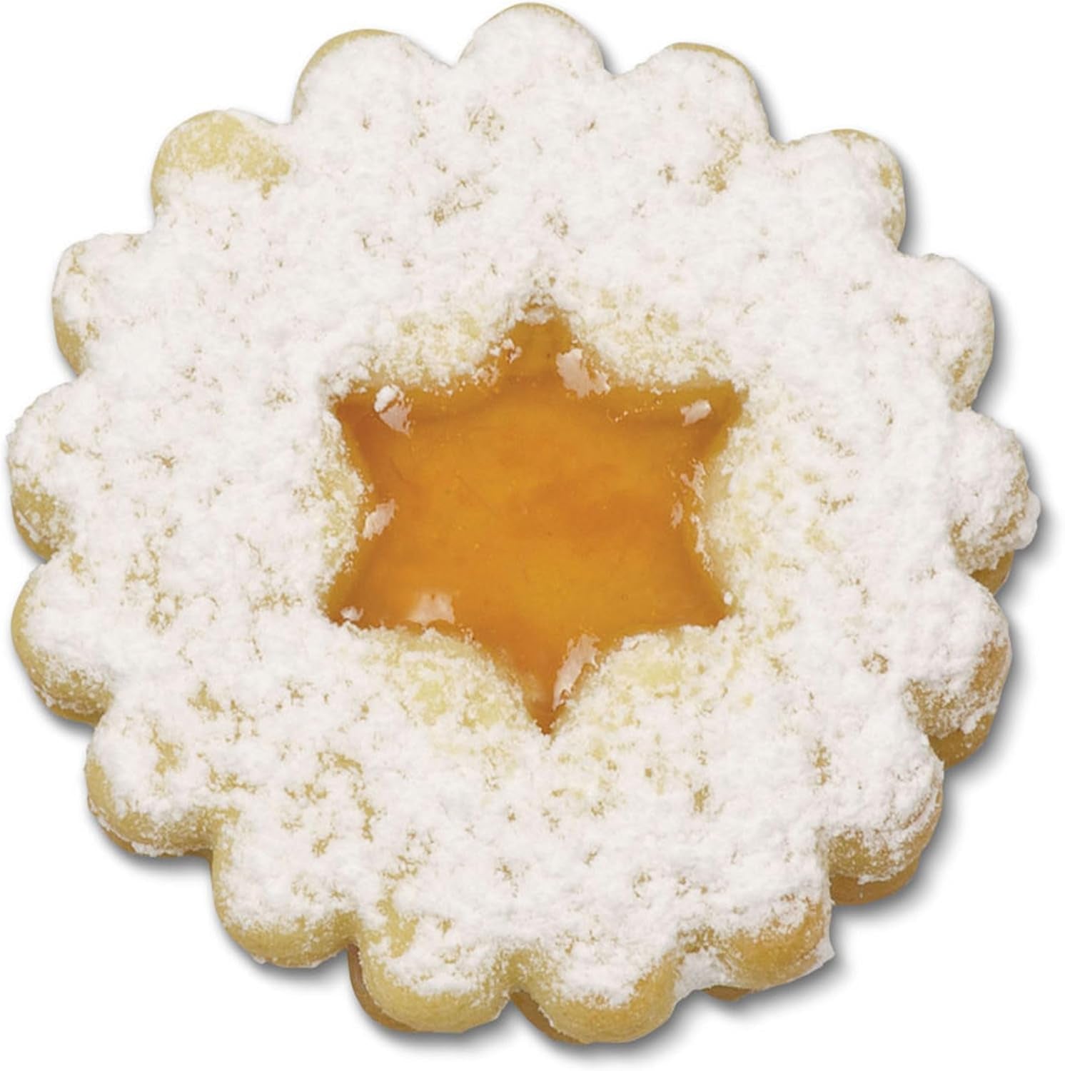 Städter Linzer cu stea ejectoare, oțel inoxidabil, argintiu-roșu, 4,8 x 4,8 x 4,8 cm