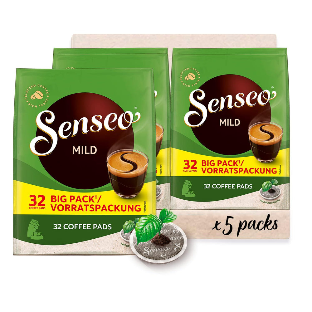 Senseo Pads Mild, Vorratspackung, 5 x 32 Getränke, 160 Kaffeepads