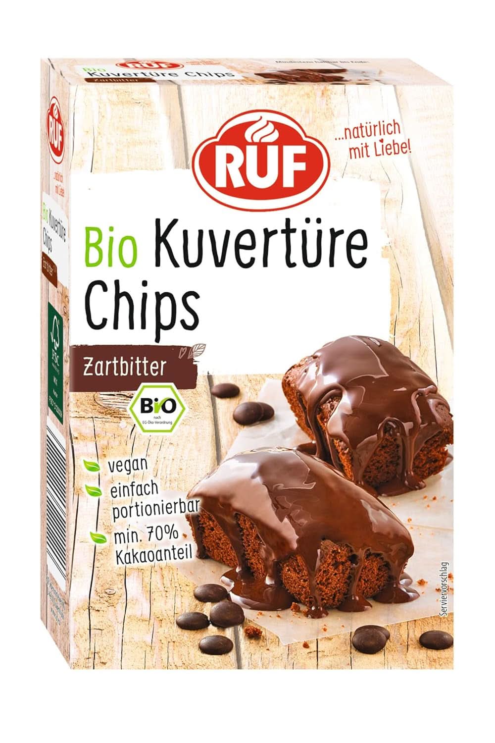 Chips de Cobertura RUF Ruby, 100 gramos Esmaltes y Decoración Naty Shop 150 gramos Chocolate Negro