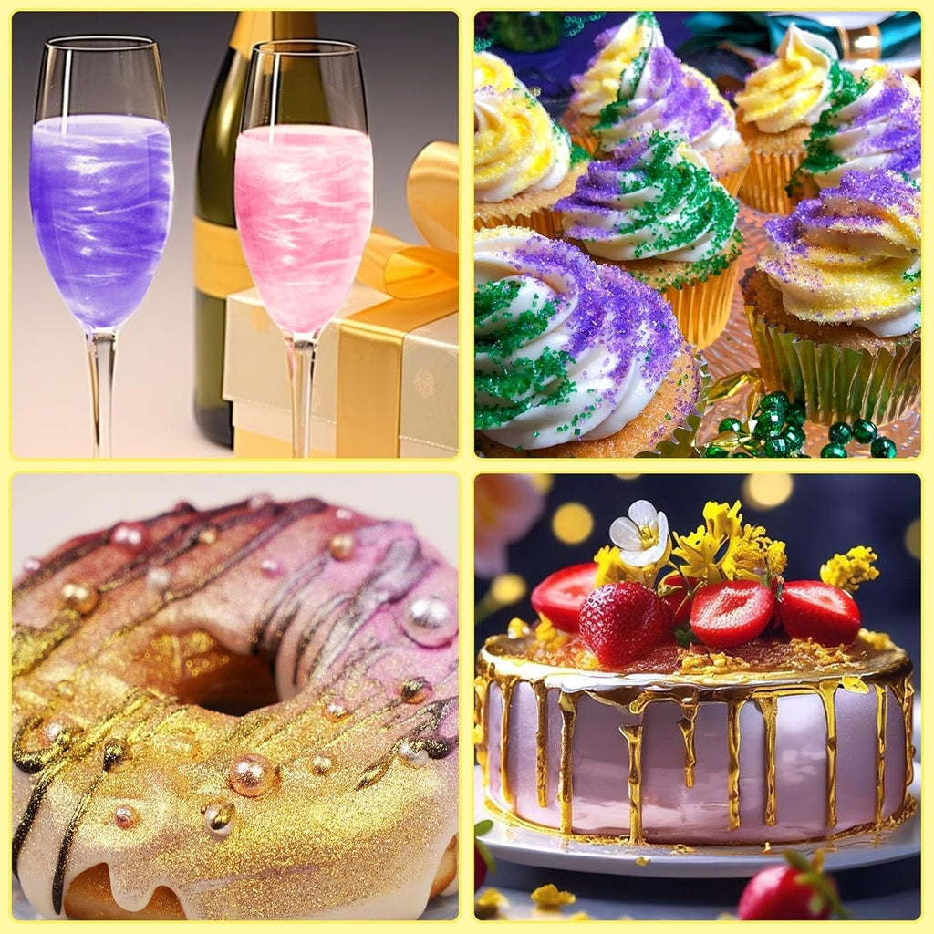 Kicofood, glitter comestibil, 5 grame, diverse culori Glitter Naty Shop