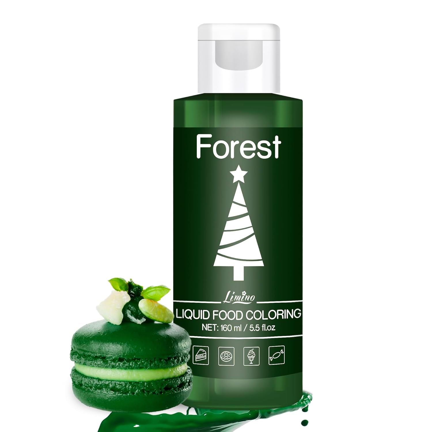 Limino, coloranti alimentari lichizi, 160 ml Naty Shop Verde padure