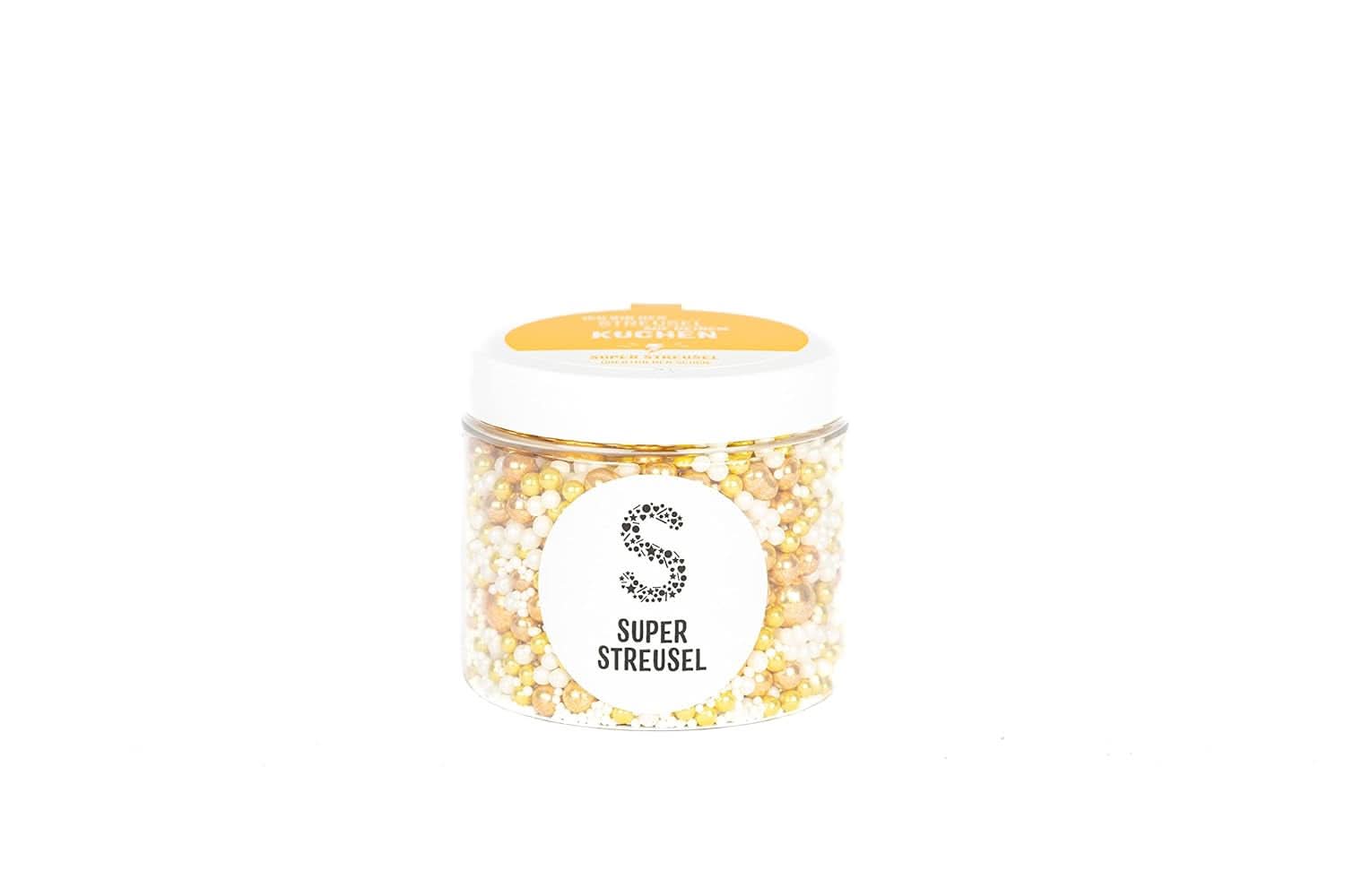 Super Streusel Gold Glimmer, Sprinkles cu tematica de Crăciun, 180 grame Sprinkles Naty Shop