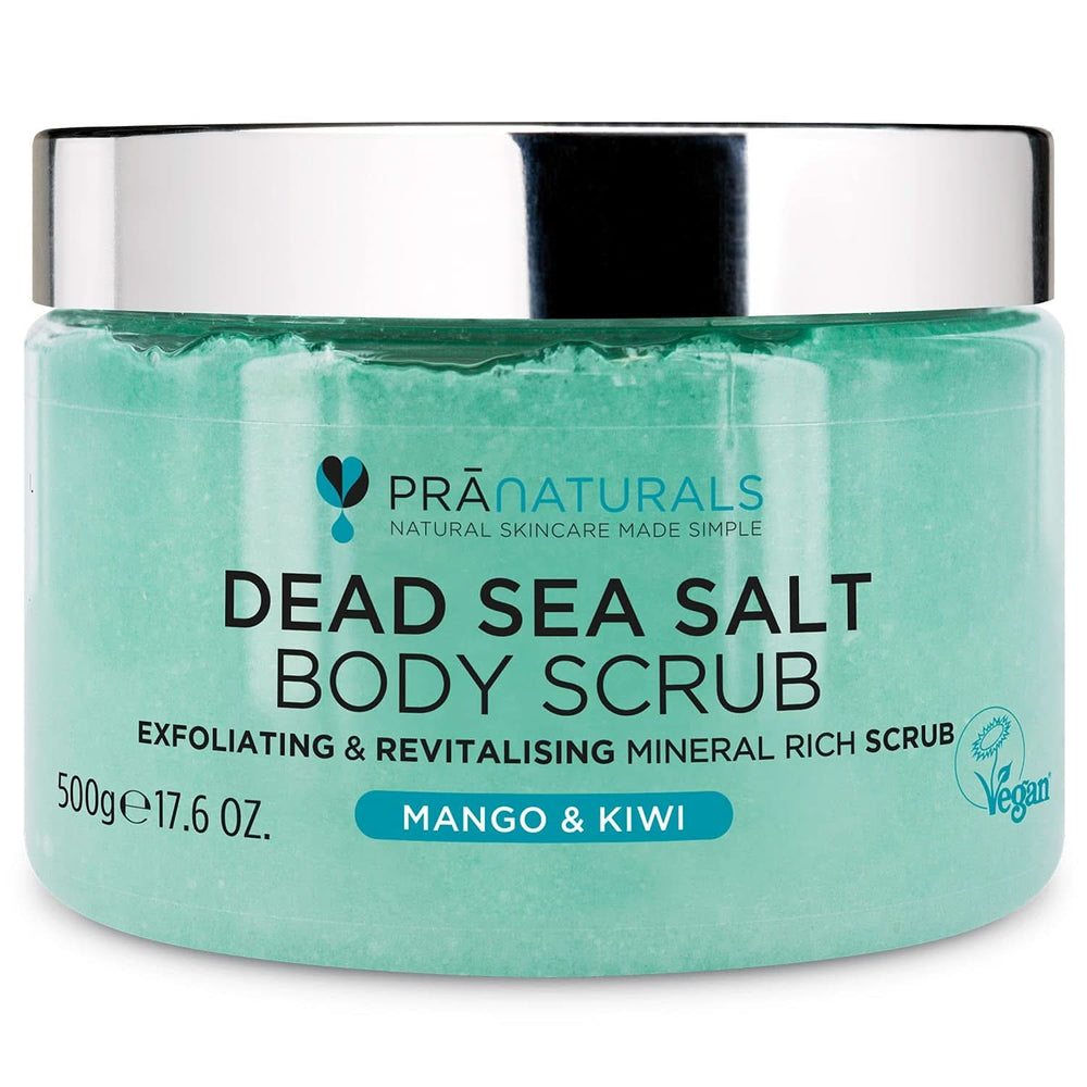Pranaturals, Exfoliante Corporal con Sal del Mar Muerto, 500 g Naty Shop Mango y Kiwi