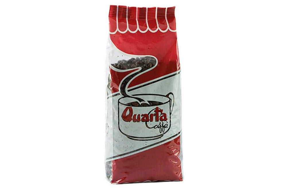 Boabe Quarta Caffè Sorte Rossa – cafea arabică și robustă, 250g, aromă puternică și energică – 3 pachete a câte 250g fiecare. Produsă în Apulia, Salento