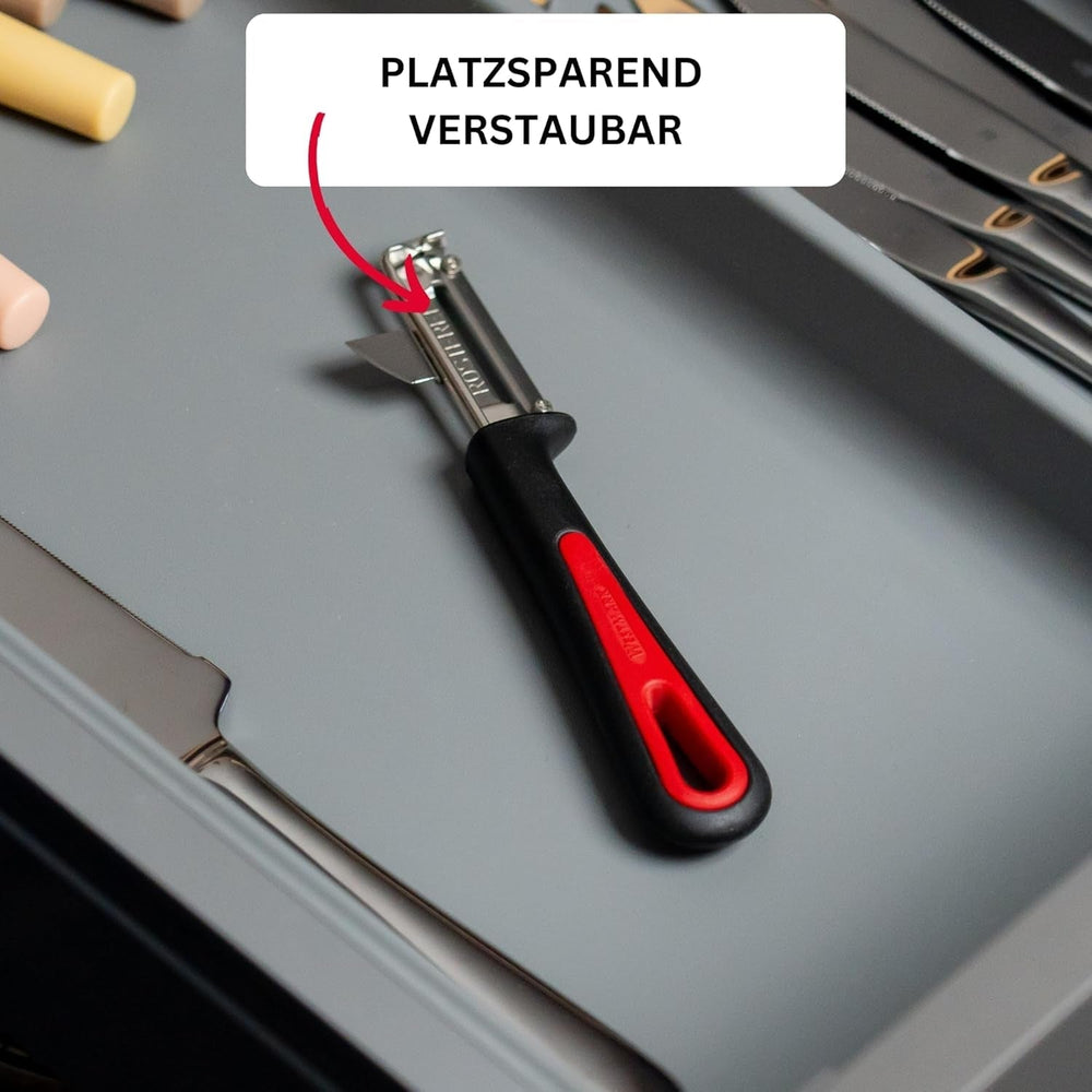 Westmark 29092270 sparschäler gallant, pp/tpe/edelstahl, schwarz / rot, 16,5 x 3,7 x 2 cm pelador naty shop