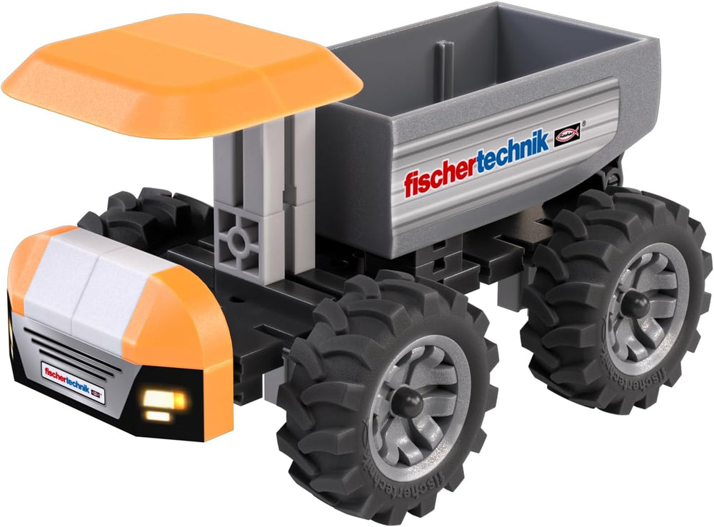 fischertechnik Truck 576105 – pädagogisches Konstruktionsspielzeug, LKW-Spielzeug-Bausatz für Kinder ab 7 Jahren, naranja
