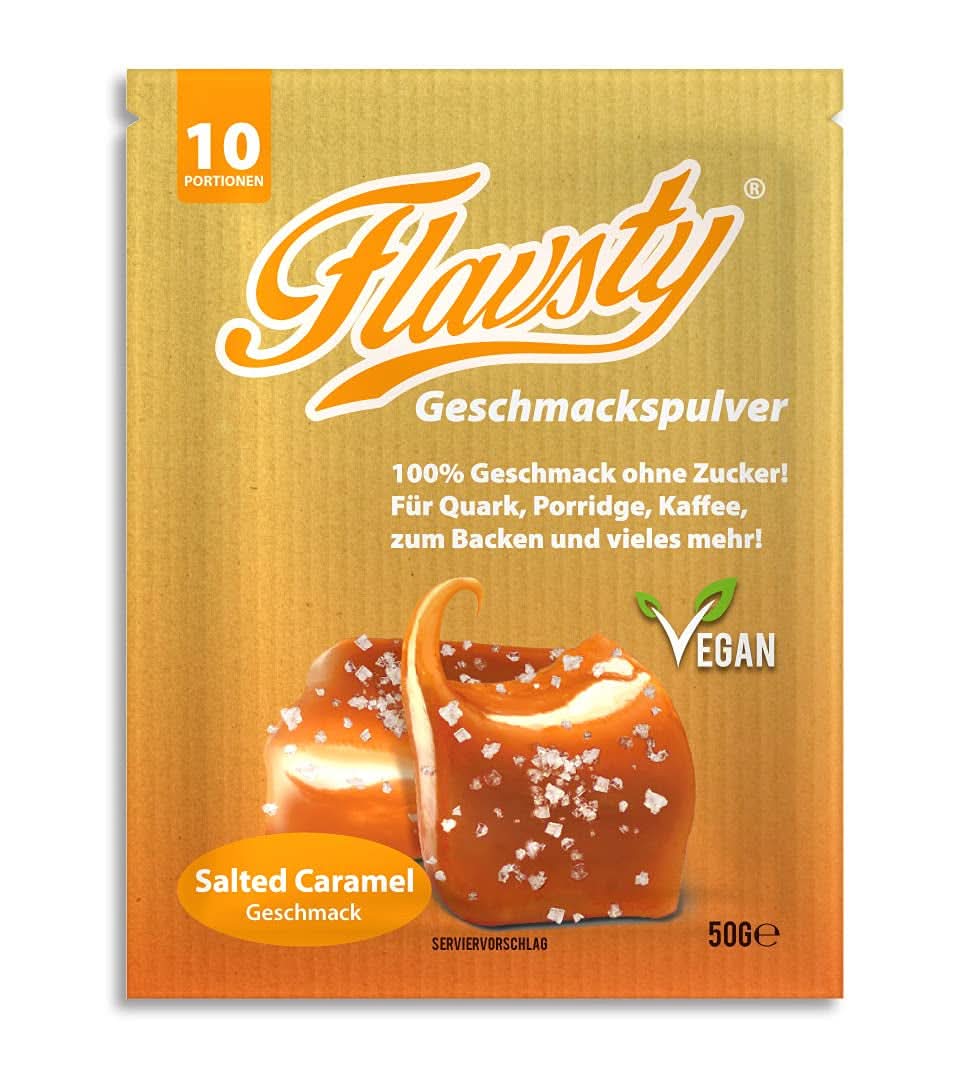 Flavsty® Sabor Mazapán en Polvo, bolsa de 50 gramos (10 porciones) Sabores Naty Shop Caramelo Salado
