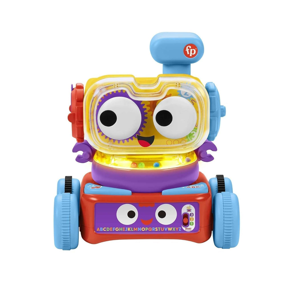 Fisher-Price 4-in-1 robot de învățare Linus pentru bebeluși și copii mici, jucărie de la 6 luni - vorbitor de germană, HCK39 Jucarii Bebe Naty Shop germană