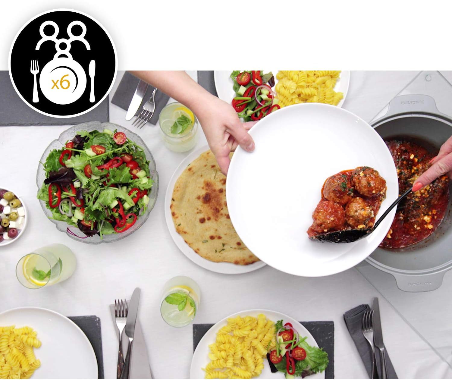 Crock-Pot Olla de Cocción Lenta Digital Saltear Olla de Cocción Lenta con Duraceramic 5 litros, CSC026X Olla de Cocción Lenta Naty Shop