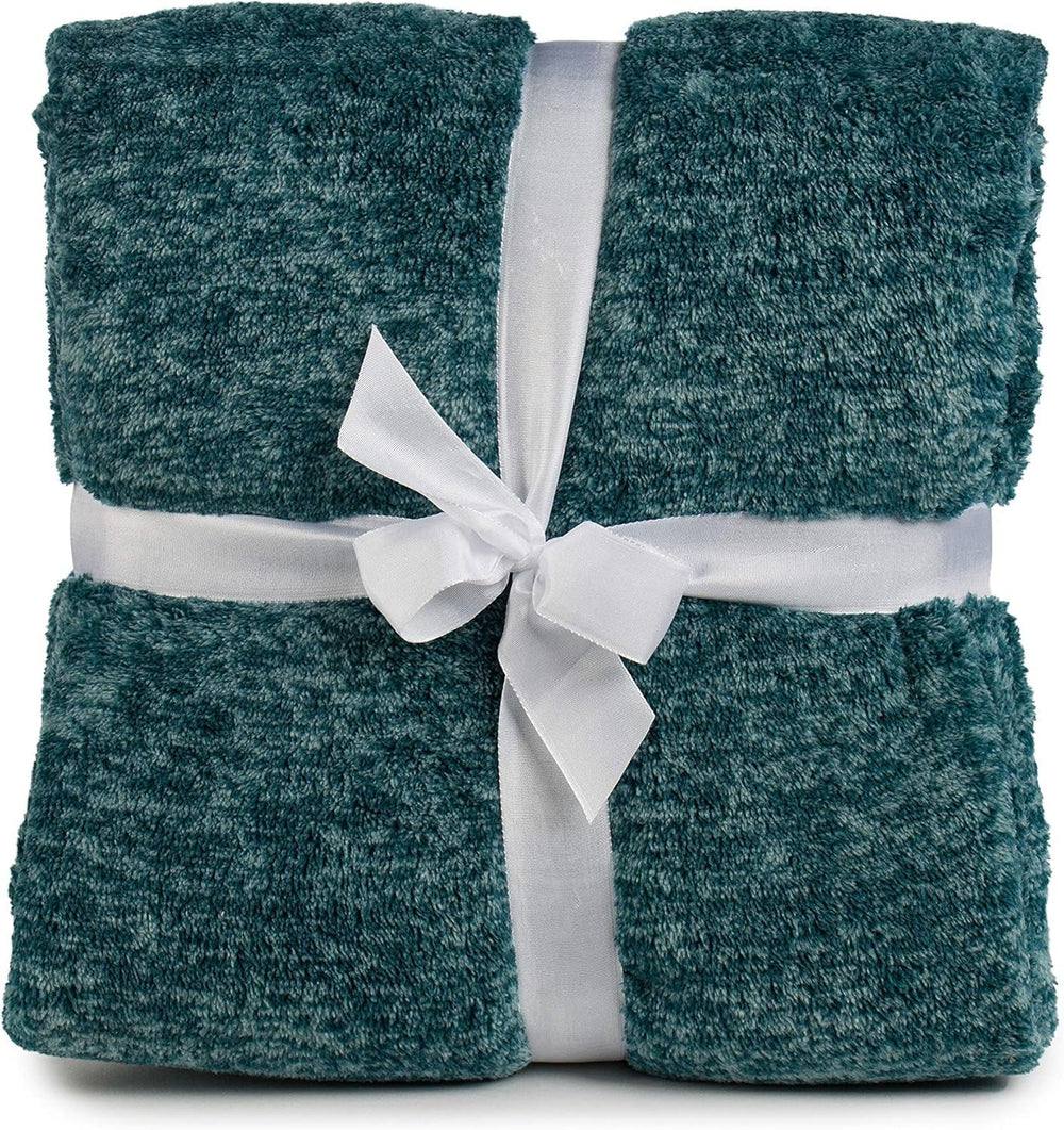 Gözze - Manta cómoda y vivaz de mármol, 150 x 200 cm - Camas y mantas de color petróleo Besuche den Gözze-Store