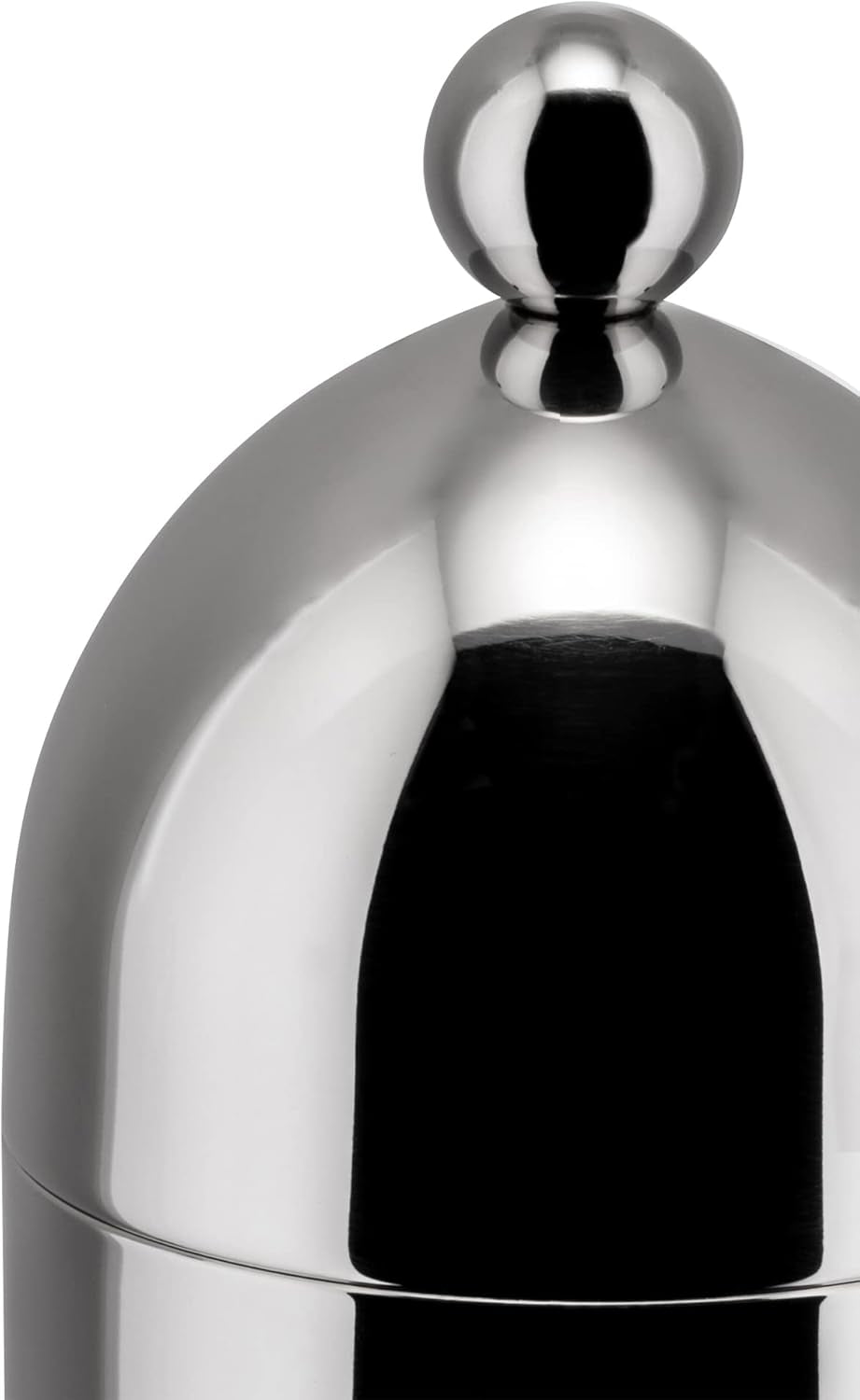 Zahărniță Alessi 90024 cu lingură, fabricată din oțel inoxidabil 18/10, lustruită până la strălucire intensă