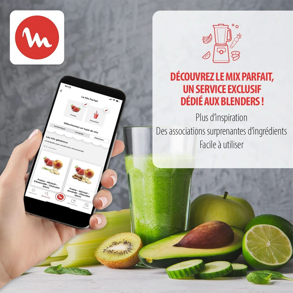 Blend&Go LM1B1D 300W Batidora, batidora con 750 ml Kunststoffkrug, incluida 750 ml Tragbarer Flasche, 4 Abnehmbaren Klingen, Edelstahlobreflchen Mother and Child Naty Shop