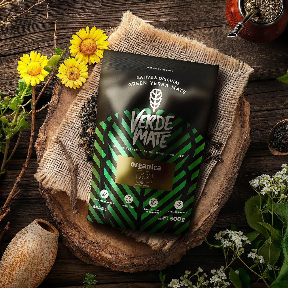 Verde Mate Green Orgánica 500 G – Yerba Mate ecologic din Brazilia – fără fum și prelucrat cu grijă 0,5 kg