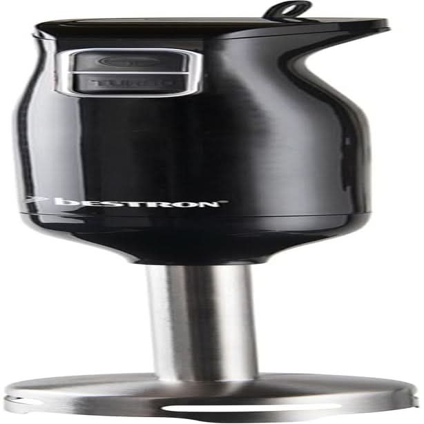 Bestron Stabmixer, Pürierstab Mit 2 Geschwindigkeitsstufen & Ergonomischer Handgriff, Staab Abnehmbar, Material: Edelstahl, Color: Schwarz/Silber Kitchen Naty Shop Schwarz/Silber