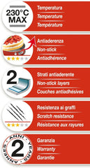 508000000hgnam Rossana 2.0, forma corazón 25 cm, acero con revestimiento inadecuado, Moldes y bandejas para repostería Naty Shop