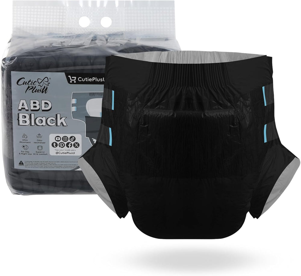 CutiePlusU Pañales para Adultos, Paquete de 10 Bragas Desechables para Incontinencia con Lazos para Mujeres y Hombres, Máxima Absorbencia Durante la Noche - Blanco (Tamaño Mediano 71-96cm)