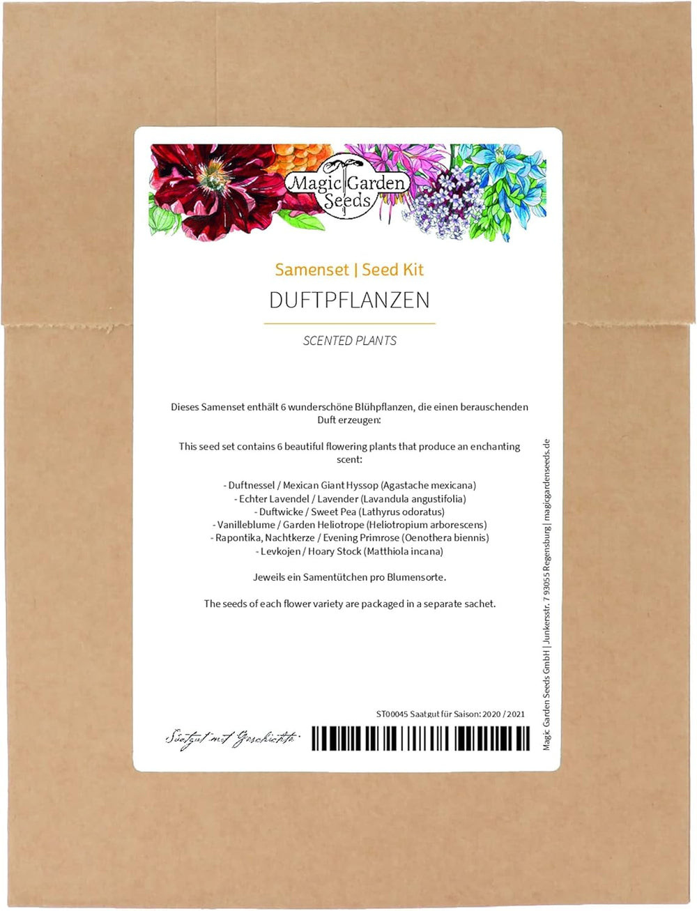 Plantas aromáticas - Samenset mit 6 prachtvoll duftenden Blühpflanzen