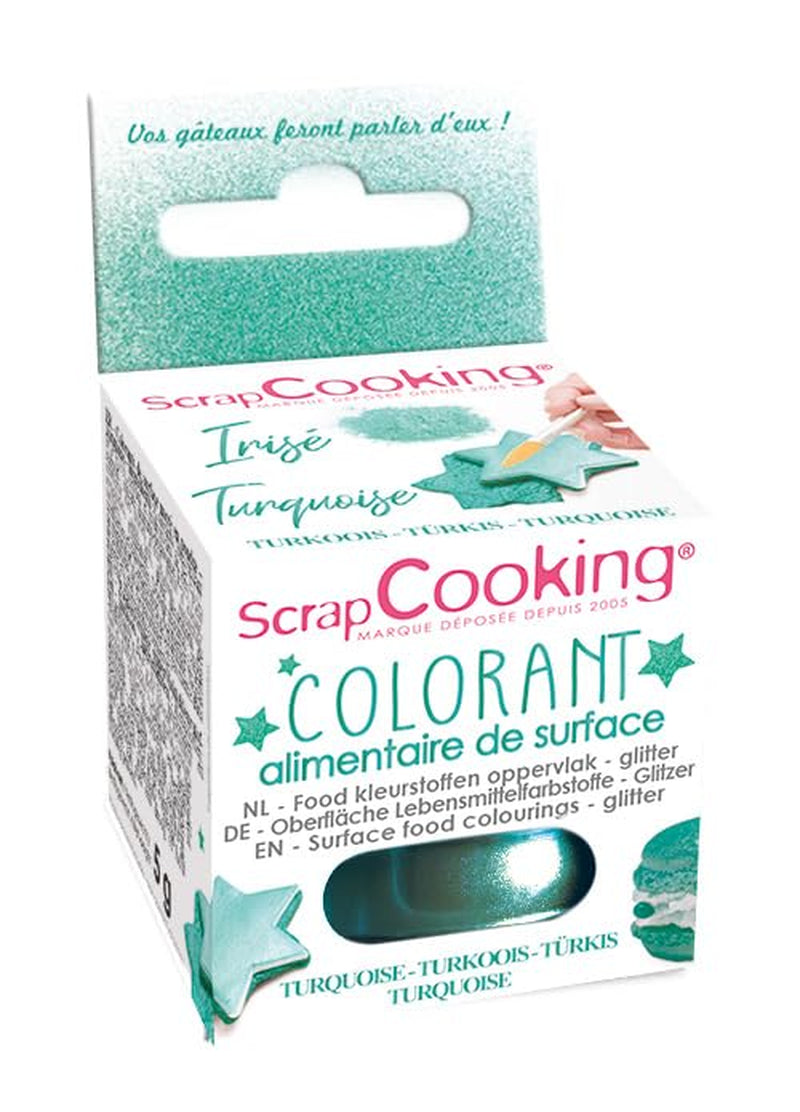 Scrapcooking - Colorant alimentar verde lime - Pudră comestibilă cu sclipici pentru suprafețe - Pentru prăjituri, fursecuri, macaroane, ciocolată și pastă de zahăr - Verde lămâie - 4087