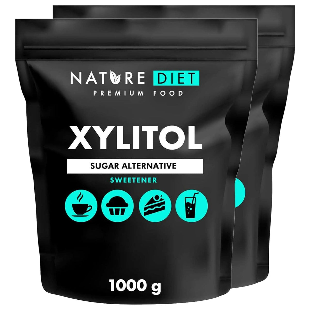Nature Diet Xilitol, 1 Kg Edulcorantes Naty Shop 2 x 1 Kg Xilitol