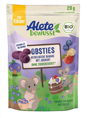 Otros Bewusst Obsties, Arándanos y Plátano con Yogur, A partir de 3 años, chips de frutas ecológicas liofilizadas, 20 gramos Madre e Hijo Naty Shop