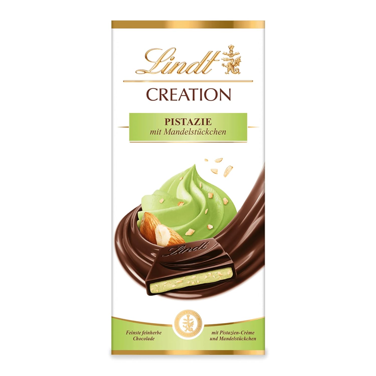 Lindt Creation Hazelnut De Luxe Bar - Chocolate amargo con avellanas crujientes en un relleno cremoso