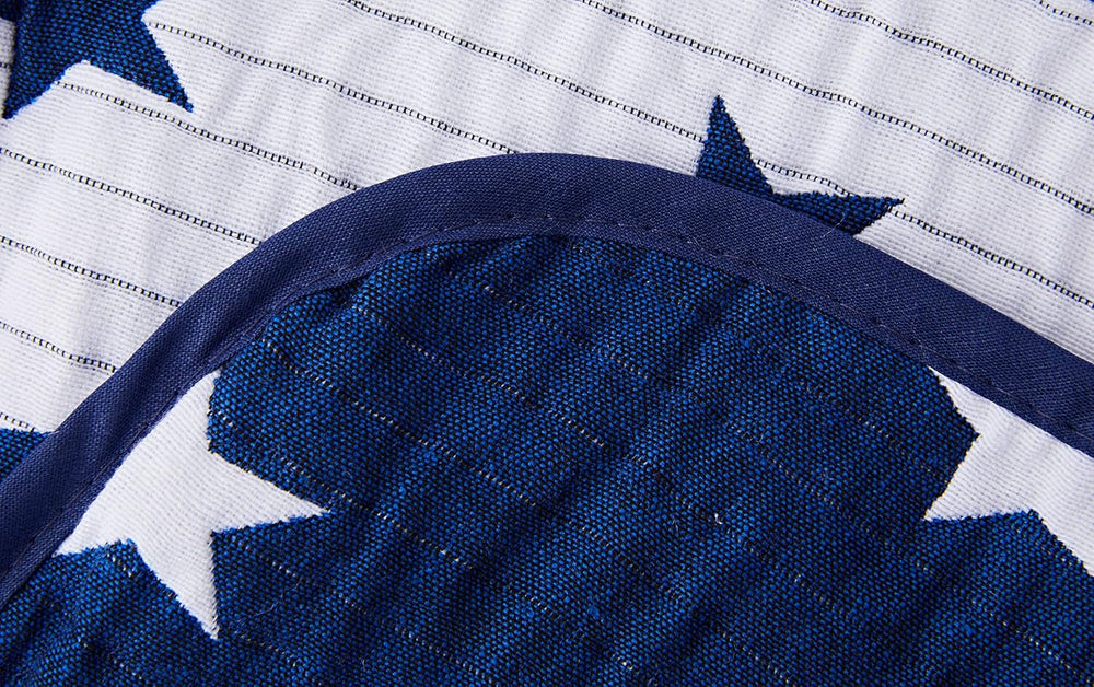 VIALMAN cubrecama Sofia 10 cama king size | edredón de estrellas | tamaño del edredón 250 X 270 cm | cubrecama y cubre sofá azul marino Camas y Fundas Besuche den VIALMAN-Store