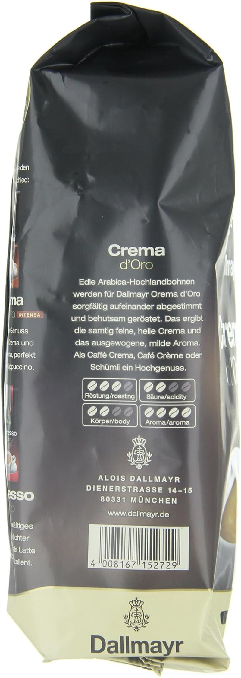 Crema d´Oro 1.000g ganze Bohne Intenzität: 6/10
