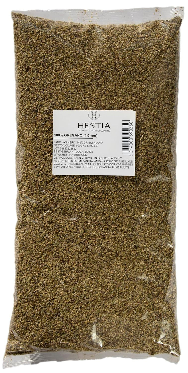 Hestia Herbs Griechischer getrechtenter Orégano 500 g, Libre de alérgenos – Vegano – Libre de GVO