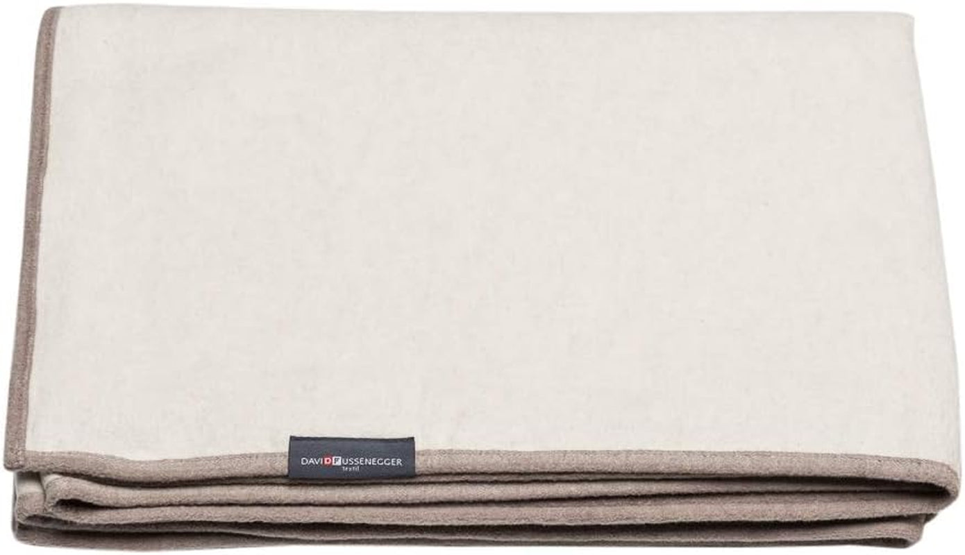 David Fussenegger Manta De Algodón 150X200 Cm Manta Con Patrón De Degradado De Color Camas Y Mantas Mullidas David Fussenegger Blanco Crudo / Barro 135X200 Cm