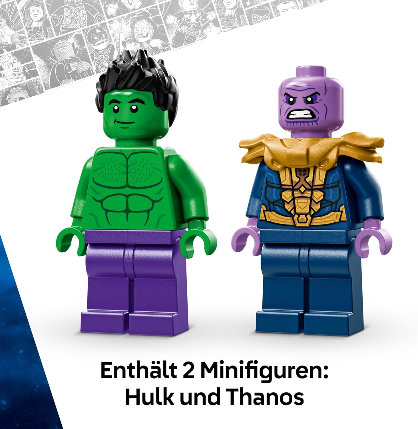 LEGO ǀ Marvel Camión Hulk Vs. Thanos - Kreatives Superhelden Spielzeug - Avengers Fahrzeug und Minifiguren - Monstertruck für Spielspaß - Geschenk für Jungen und Mädchen ab 7 Jahren - 76312