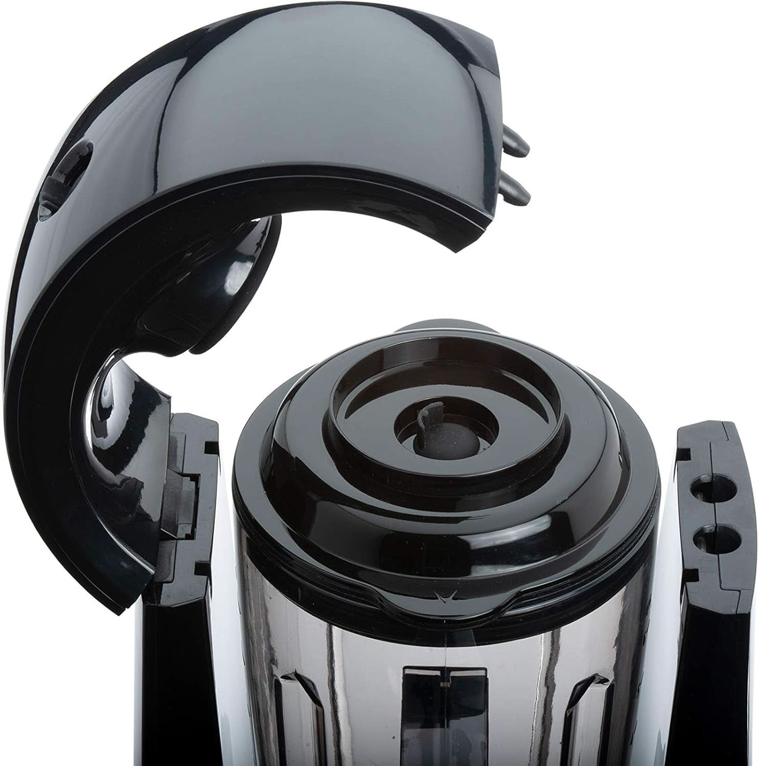 Cloer 6980 Vakuum Standmixer / 800 Watt / 21.000 U/Min. / Inkl. Vorratsbehälter/Vakuumventil/Automatikprogramme/Eis-Crush-Funktion/Reinigungsfunktion/Schwarz, 1500 Milliliters Bucatarie Naty Shop