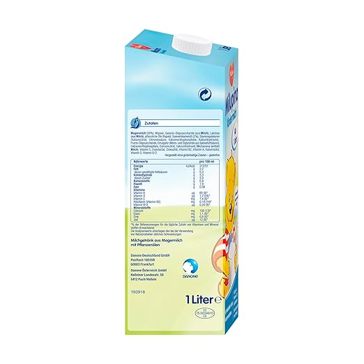 Leche infantil Milupino lista para beber (6X1L), a partir de 1 año, para niños pequeños en fase de crecimiento Naty Shop