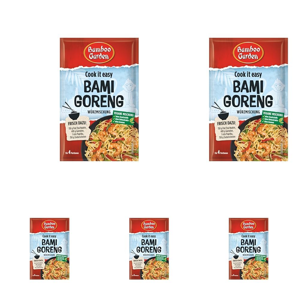 Bamboo Garden Bami Goreng Würzmischung - Ideal para 4 porciones
