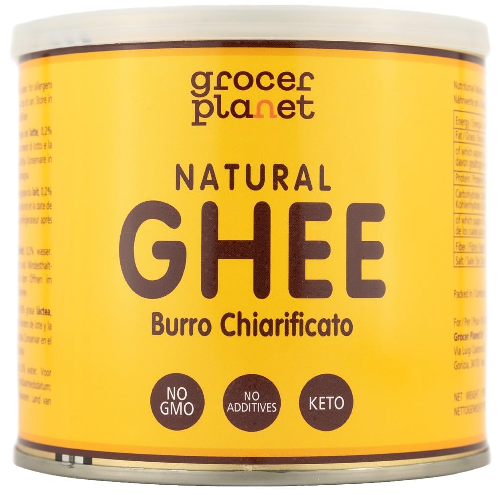 Grocer Planet Natural Ghee - Ghee clarificado 500 g para cocina cetogénica