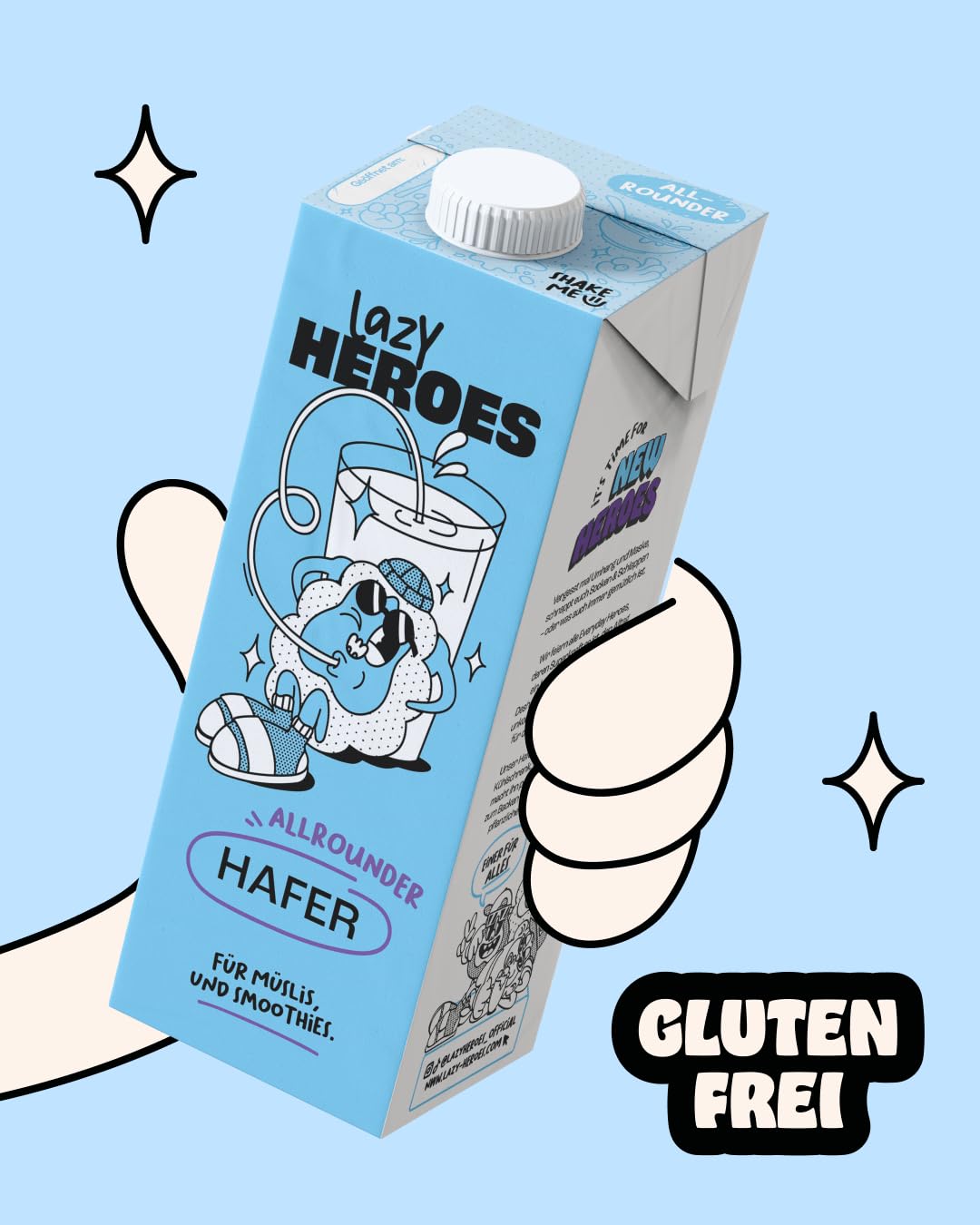 Lazy Heroes Hafer Bebida Vegetariana De Avena Sin Gluten Con Vitamina D